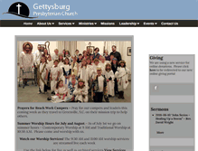 Tablet Screenshot of gettysburgpresbyterian.org